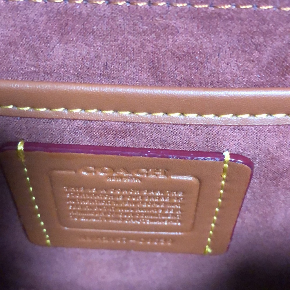 Coach Studio Baguette panelled canvas & Leather Small shoulder Desiger Bag - Picture 8 of 9